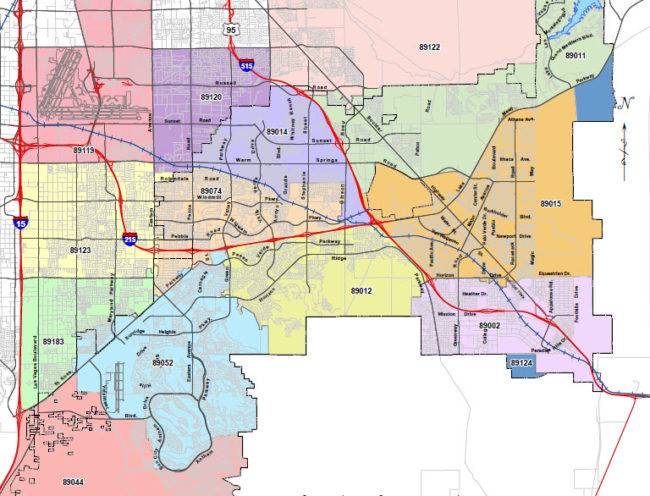 henderson nv zip code map